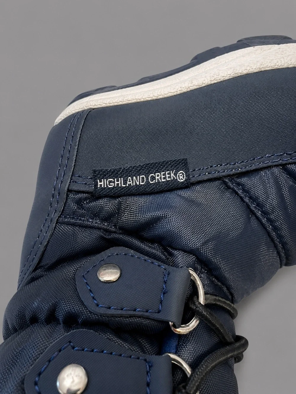 Toddler Navy Blue Insulated Snow Boots with Easy Bungee Closure